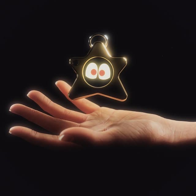 Dark Oneira development prototype glowing above an open hand