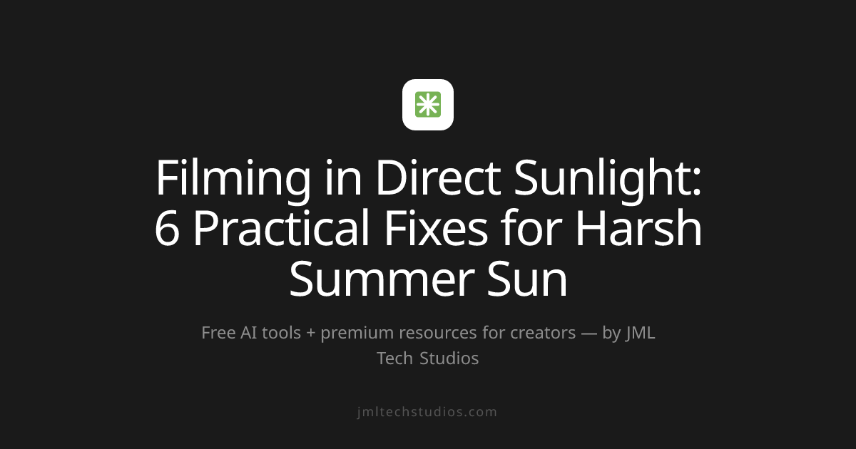 Filming in Direct Sunlight: 6 Practical Fixes for Harsh Summer Sun